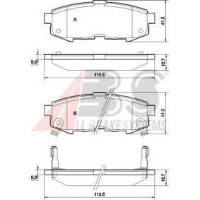Compre Pastilhas de travão da A.B.S. 37569 OE a um preço baixo por 40,52 €