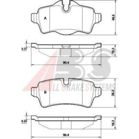 Compre Pastilhas de travão da A.B.S. 37629 OE a um preço baixo por 39,48 €