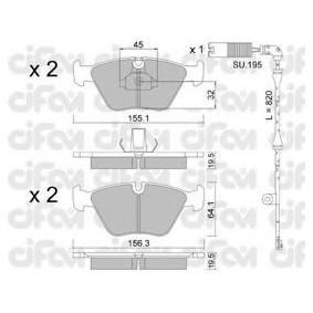 Acquista Kit pastiglie freni da CIFAM 822-207-4K a buon mercato per soli 111,74 €