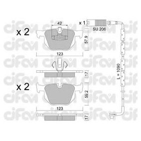 Acquista Kit pastiglie freni da CIFAM 822-643-0K a buon mercato per soli 63,93 €