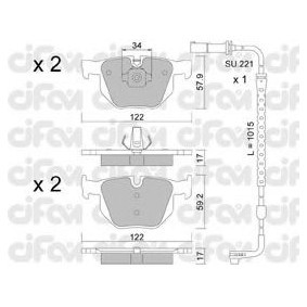 Acquista Kit pastiglie freni da CIFAM 822-644-4K a buon mercato per soli 64,85 €