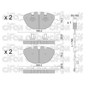 Acquista Kit pastiglie freni da CIFAM 822-771-0K a buon mercato per soli 97,16 €