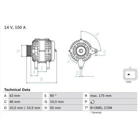 Köp Generator av BOSCH 0 986 082 240 till det låga priset 2660,08 kr