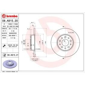 Comprar Disco de freno de BREMBO 08.A915.20 a bajo precio de 44,64 €