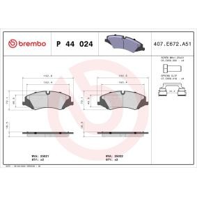Köp Bromsbelägg av BREMBO P 44 024 till det låga priset 757,20 kr