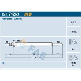 Achetez des Bougie de préchauffage FAE 74263 à prix pour 24,97 €