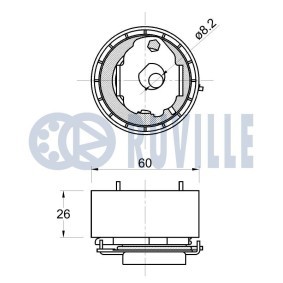 Compre Rolo tensor, correia trapezoidal estriada de RUVILLE online para BOXSTER (981) a preços moderados