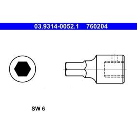 Køb Skraldenøgleindsats (Hexagon) af ATE 03.9314-0052.1 til den lave pris 144,76 DKK