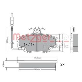 Bremsbeläge 1170009 von METZGER günstig für 20,35 € online kaufen