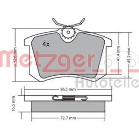 Bremsbeläge 1170039 von METZGER günstig für 32,84 € online kaufen