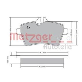 Compre Pastilhas de travão da METZGER 1170053 a um preço baixo por 23,44 €