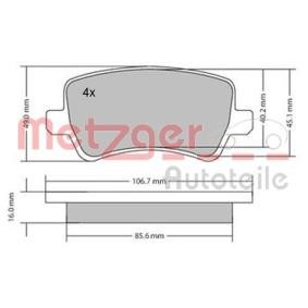 Bremsbeläge 1170056 von METZGER günstig für 29,35 € online kaufen