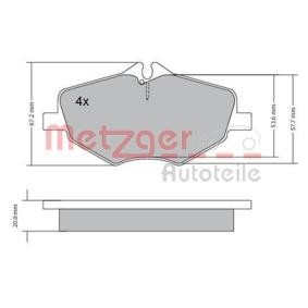Compre Pastilhas de travão da METZGER 1170087 a um preço baixo por 45,38 €