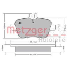 Compre Pastilhas de travão da METZGER 1170204 a um preço baixo por 37,00 €
