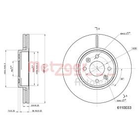 Bremsscheibe 6110033 von METZGER günstig für 46,88 € online kaufen