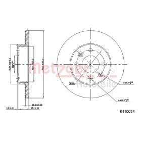 Bremsscheibe 6110034 von METZGER günstig für 34,69 € online kaufen