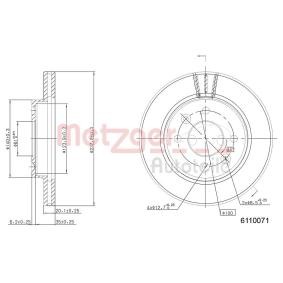 Bremsscheibe 6110071 von METZGER günstig für 26,38 € online kaufen