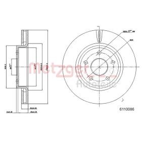Compre Disco de travão da METZGER 6110086 a um preço baixo por 37,77 €