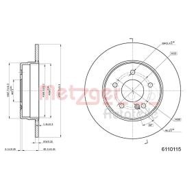 Compre Disco de travão da METZGER 6110115 a um preço baixo por 26,05 €