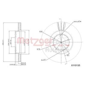Compre Disco de travão da METZGER 6110135 a um preço baixo por 30,99 €