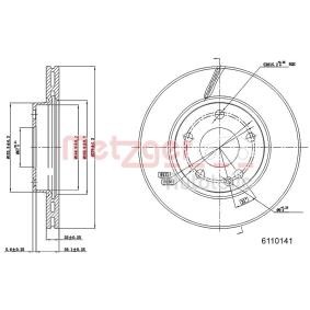 Compre Disco de travão da METZGER 6110141 a um preço baixo por 28,94 €