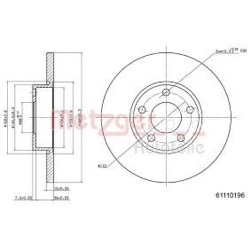 Comprar Disco de freno de METZGER 6110196 a bajo precio de 34,13 €
