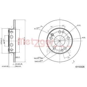 Compre Disco de travão da METZGER 6110326 a um preço baixo por 26,05 €