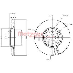 Bremsscheibe für RENAULT von METZGER