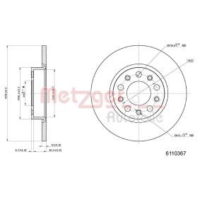 Compre Disco de travão da METZGER 6110367 a um preço baixo por 49,76 €