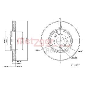 Bremsscheibe 6110377 von METZGER günstig für 81,97 € online kaufen