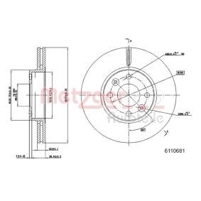 Bremsscheibe 6110681 von METZGER günstig für 54,02 € online kaufen