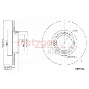 Comprar Disco de freno de METZGER 6110713 a bajo precio de 23,56 €