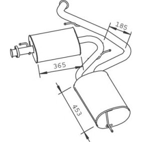 Mittel- / Endschalldämpfer für PEUGEOT von DINEX