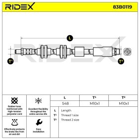Comprar Latiguillo de freno de RIDEX 83B0119 a bajo precio de 12,18 €