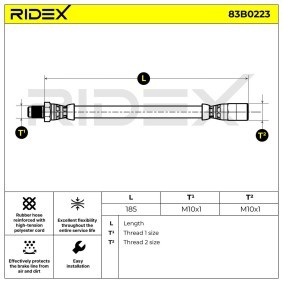 Comprar Latiguillo de freno de RIDEX 83B0223 a bajo precio de 5,09 €