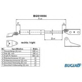 Heckklappendämpfer für SUZUKI von BUGIAD
