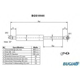 Heckklappendämpfer für HYUNDAI von BUGIAD