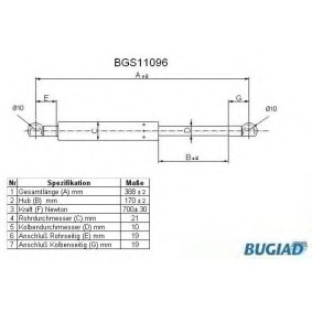 Heckklappendämpfer für DAEWOO von BUGIAD