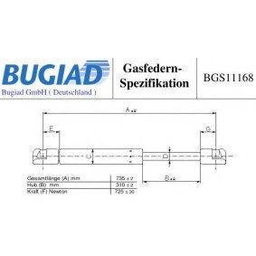 Heckklappendämpfer für KIA von BUGIAD