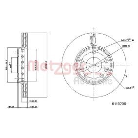 Bremsscheibe für RENAULT von METZGER