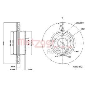 Compre Disco de travão da METZGER 6110327 a um preço baixo por 45,98 €