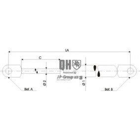 Compre Amortecedor da mala da JP GROUP 1181203809 a um preço baixo por 12,64 €