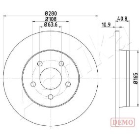 Achetez des Disque de frein ASHIKA 61-0K-K16 à prix pour 59,47 €
