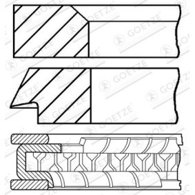 Achetez des Jeu de segments de pistons GOETZE ENGINE 08-783606-00 à prix pour 21,00 €