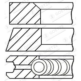 Acquista Kit fasce elastiche da GOETZE ENGINE 08-104105-00 a buon mercato per soli 22,22 €