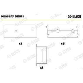 Achetez des Support d'arbre à came GLYCO N205/7 SEMI à prix pour 334,45 €