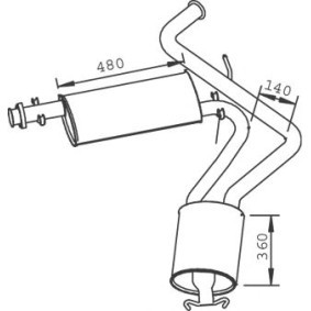 Mittel- / Endschalldämpfer für FIAT von DINEX