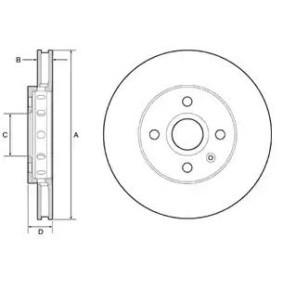 Bremsscheibe BG4647C für SKODA