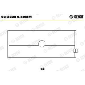Acquista Bronzine di banco da GLYCO 02-2228 0.50mm a buon mercato per soli 12,70 €