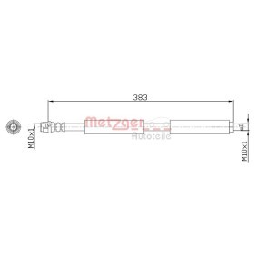 Compre Tubo flexível de travão da METZGER 4118574 a um preço baixo por 11,38 €